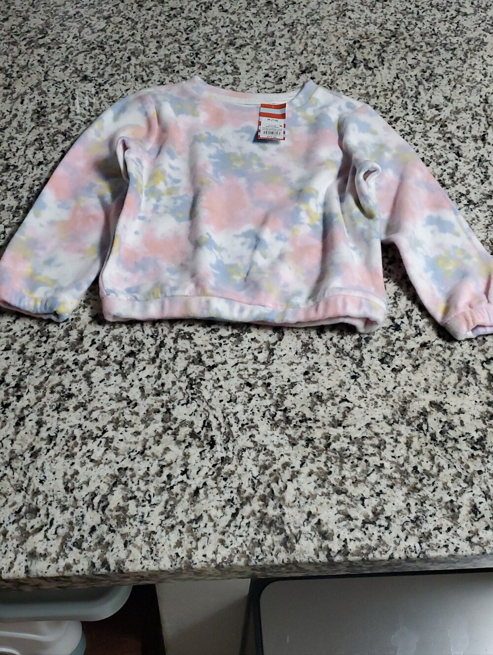 Cat & Jack Pastel Tie-Dye Crew Neck Sweatshirt - Pink, Blue, Yellow